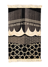 Double Memory Foam Padded Orthopedic Kaaba Print Prayer Mat