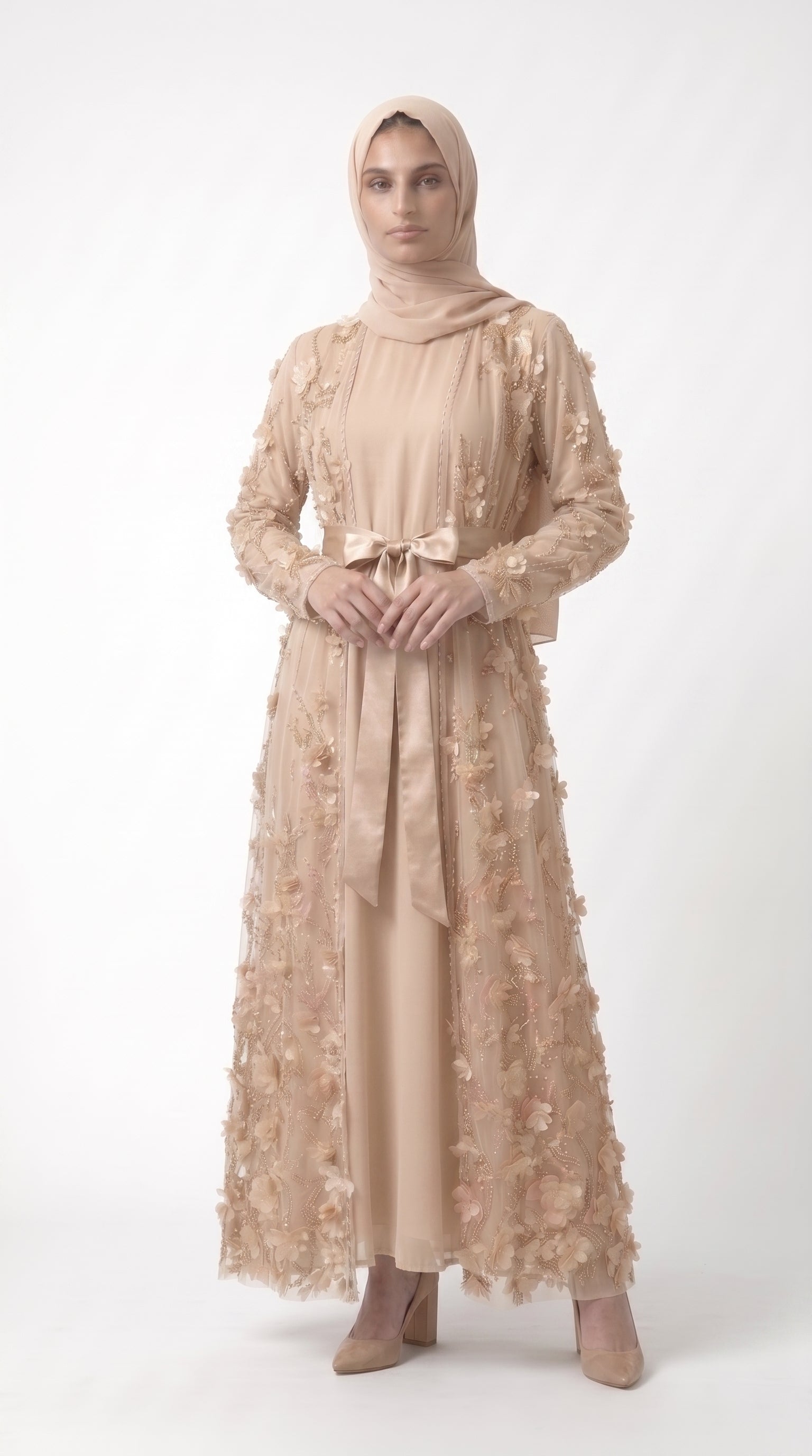 Luxury Statement Open Abaya – Elegant Occasion Wear - Image 6