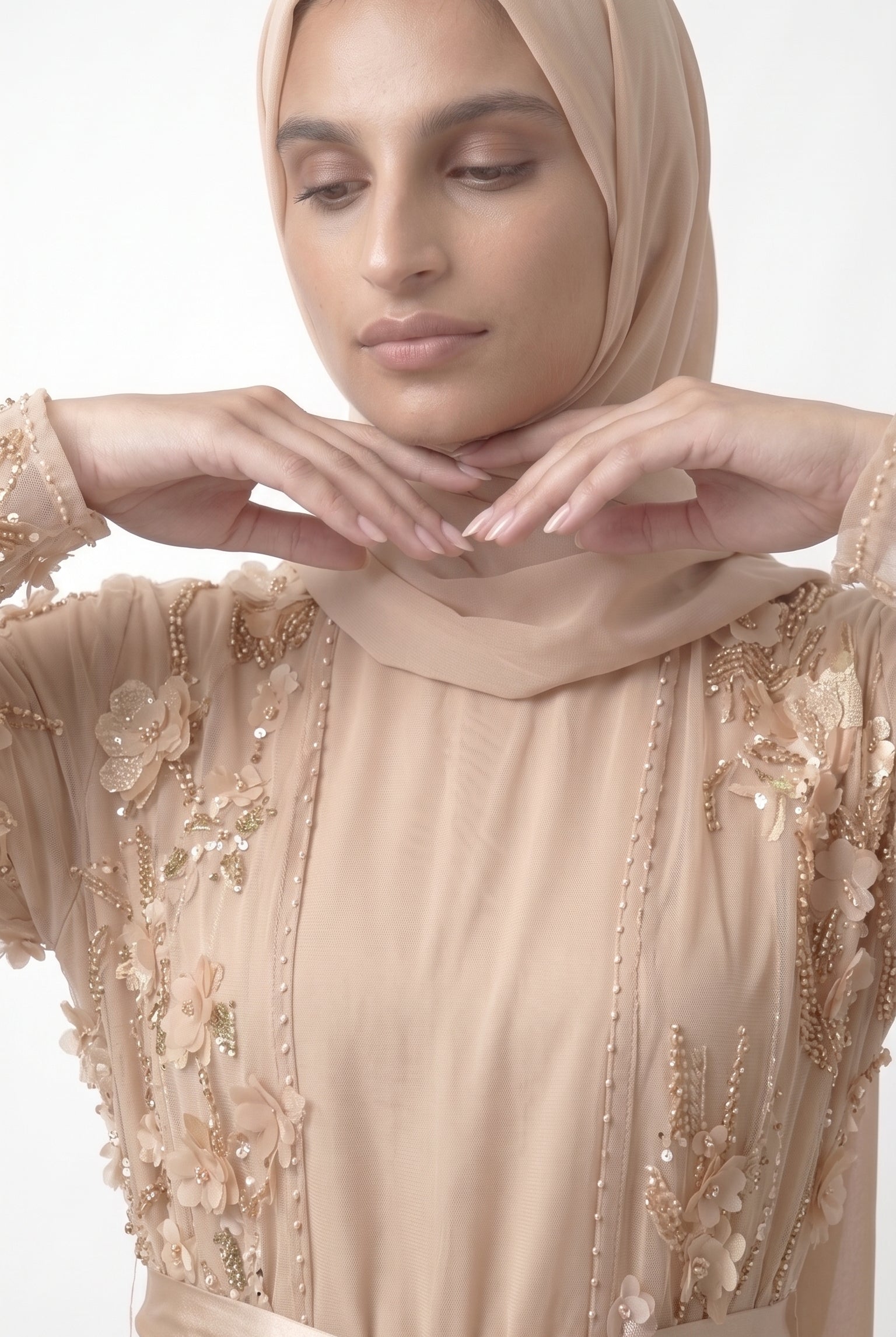Luxury Statement Open Abaya – Elegant Occasion Wear - Image 1