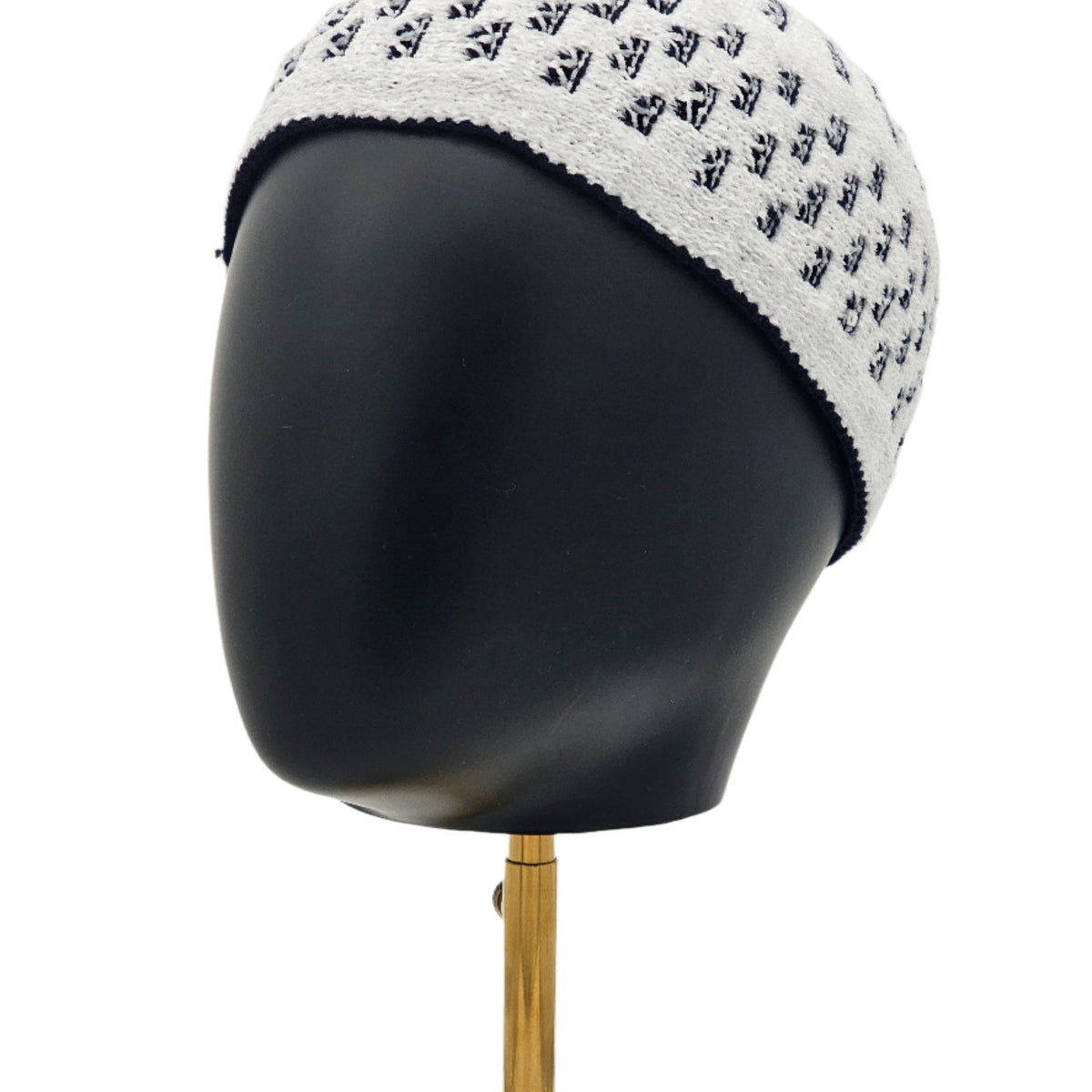 Mosque Cap White Wool Patterned Mosque Cap β Safa Islamic Lifestyle