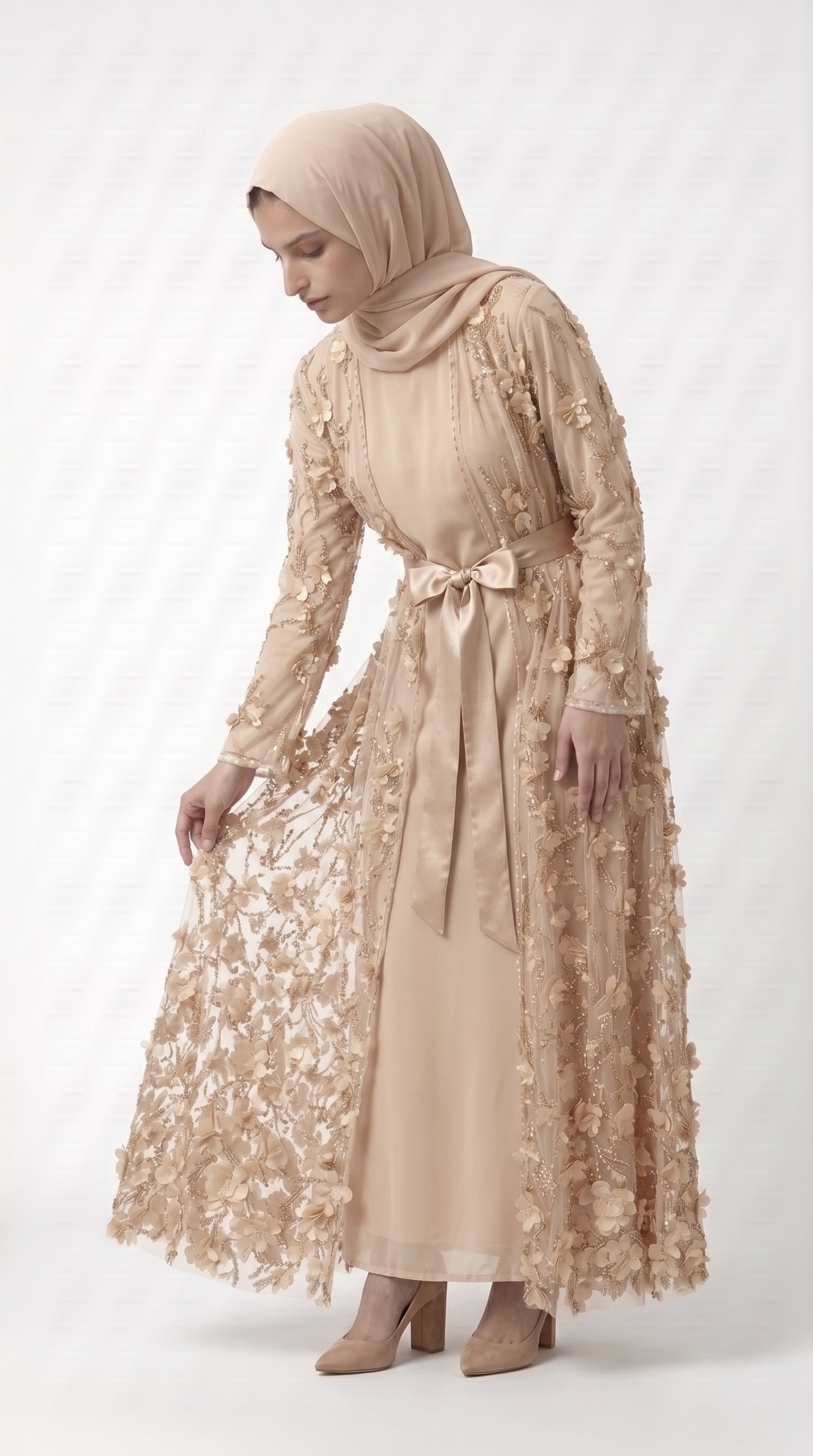 Luxury Statement Open Abaya – Elegant Occasion Wear - Image 2
